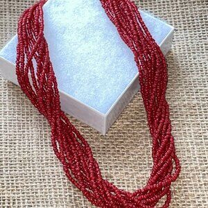 Silpada Coral Multi Strand Sterling Necklace 17"
